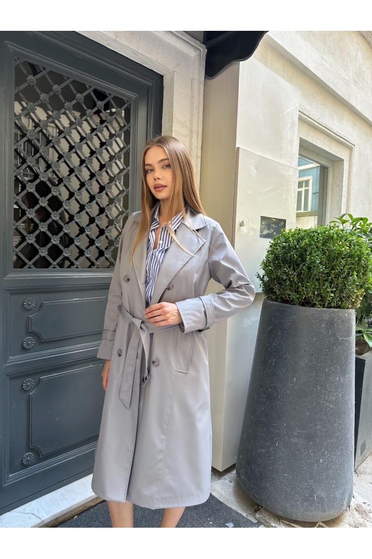 Trenchcoat – Elegant Double-Breasted Classic - Brand: My Jest Fashion - Women & Kids, Baby Clothes Wholesale - TheBS Women