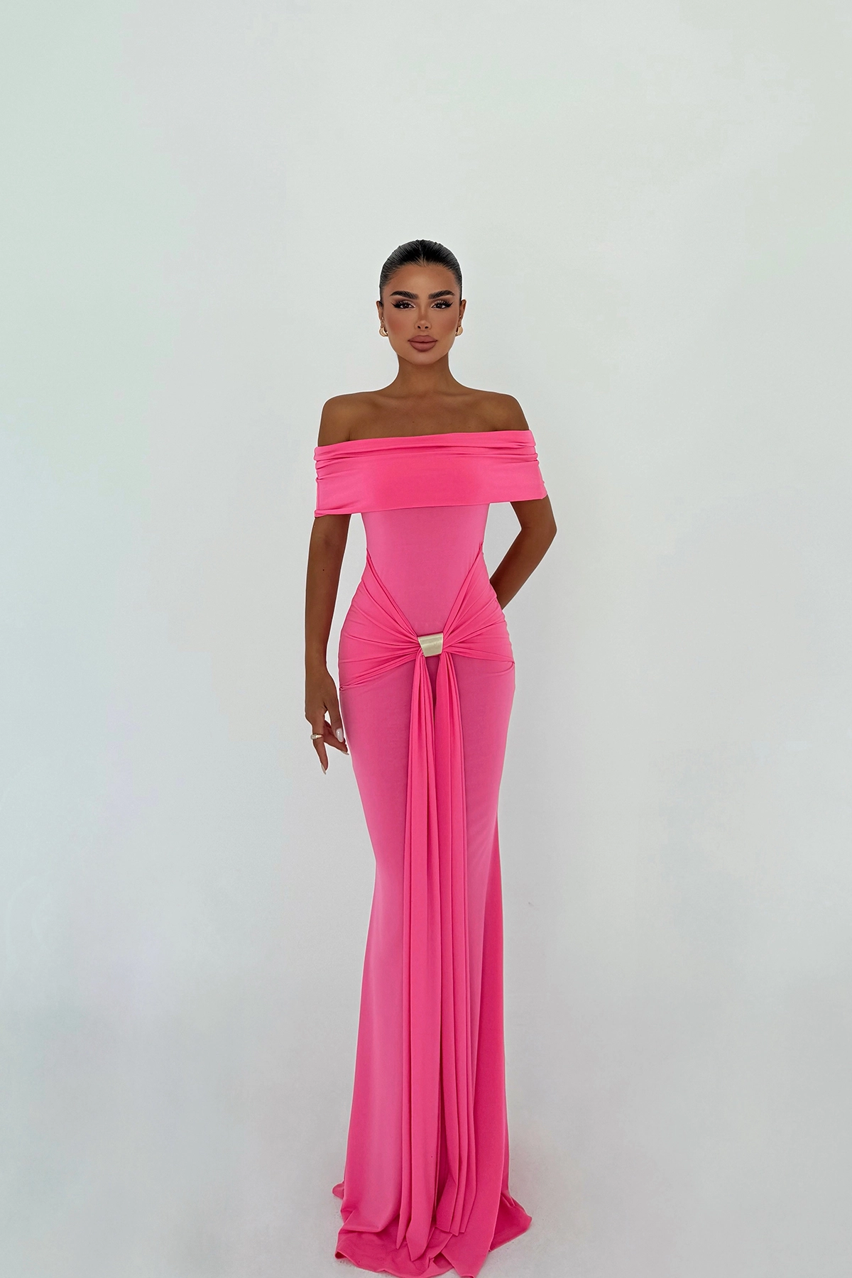 Pink Sexy Glam Elegant Formal Dress - Producer: EYYO ATELIER - Wholesale Women Clothes - TheBS Women