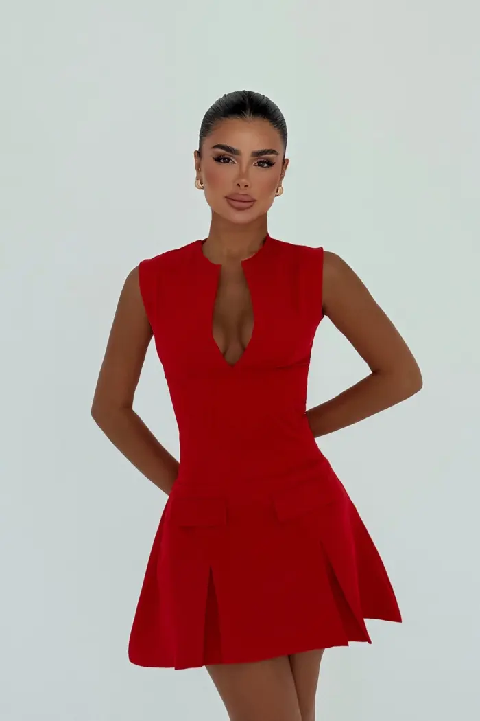 Glam Fit And Flare Mini Dress - Producer: EYYO ATELIER - Wholesale Women Clothes - TheBS Women