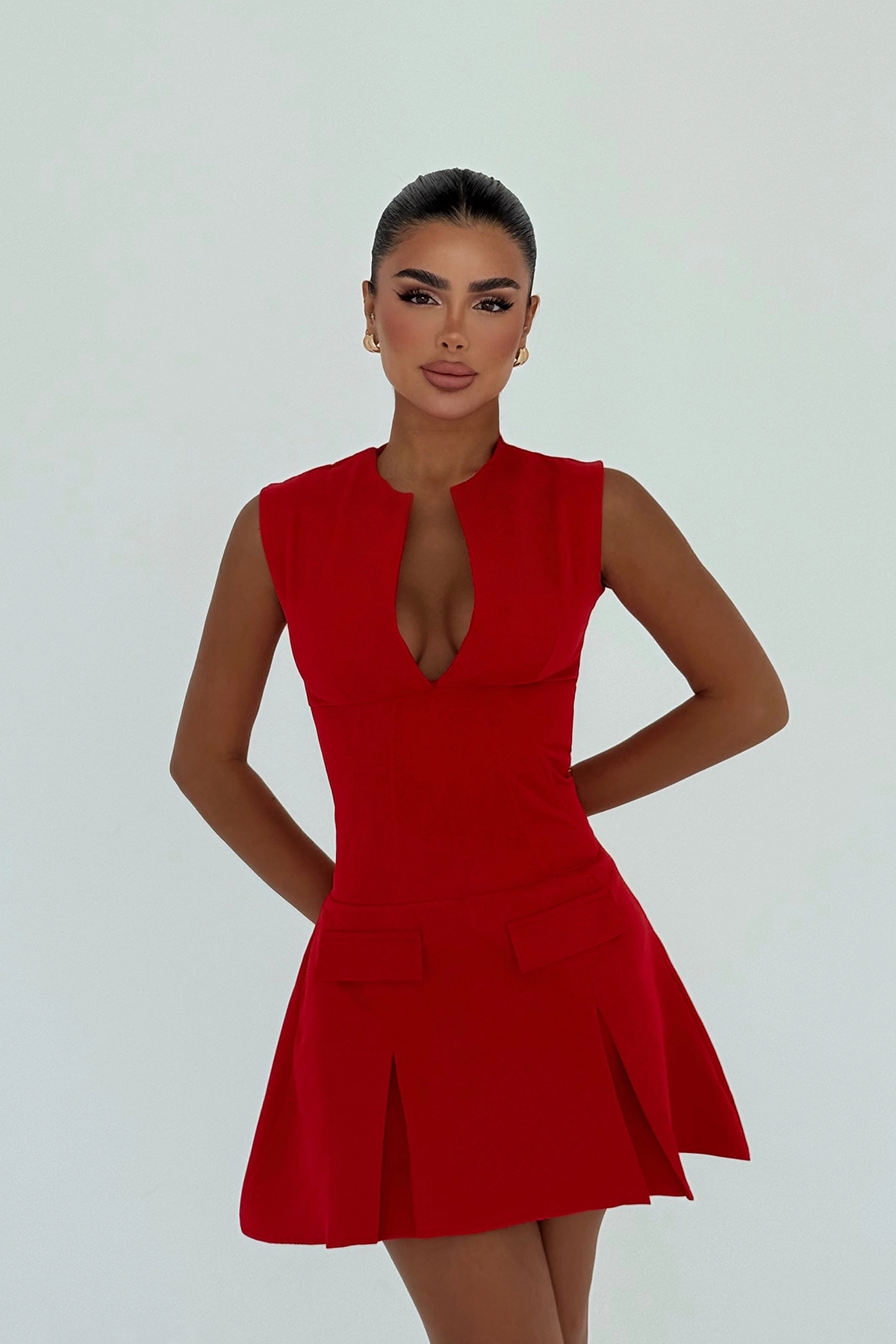 Glam Fit And Flare Mini Dress - Producer: EYYO ATELIER - Wholesale Women Clothes - TheBS Women