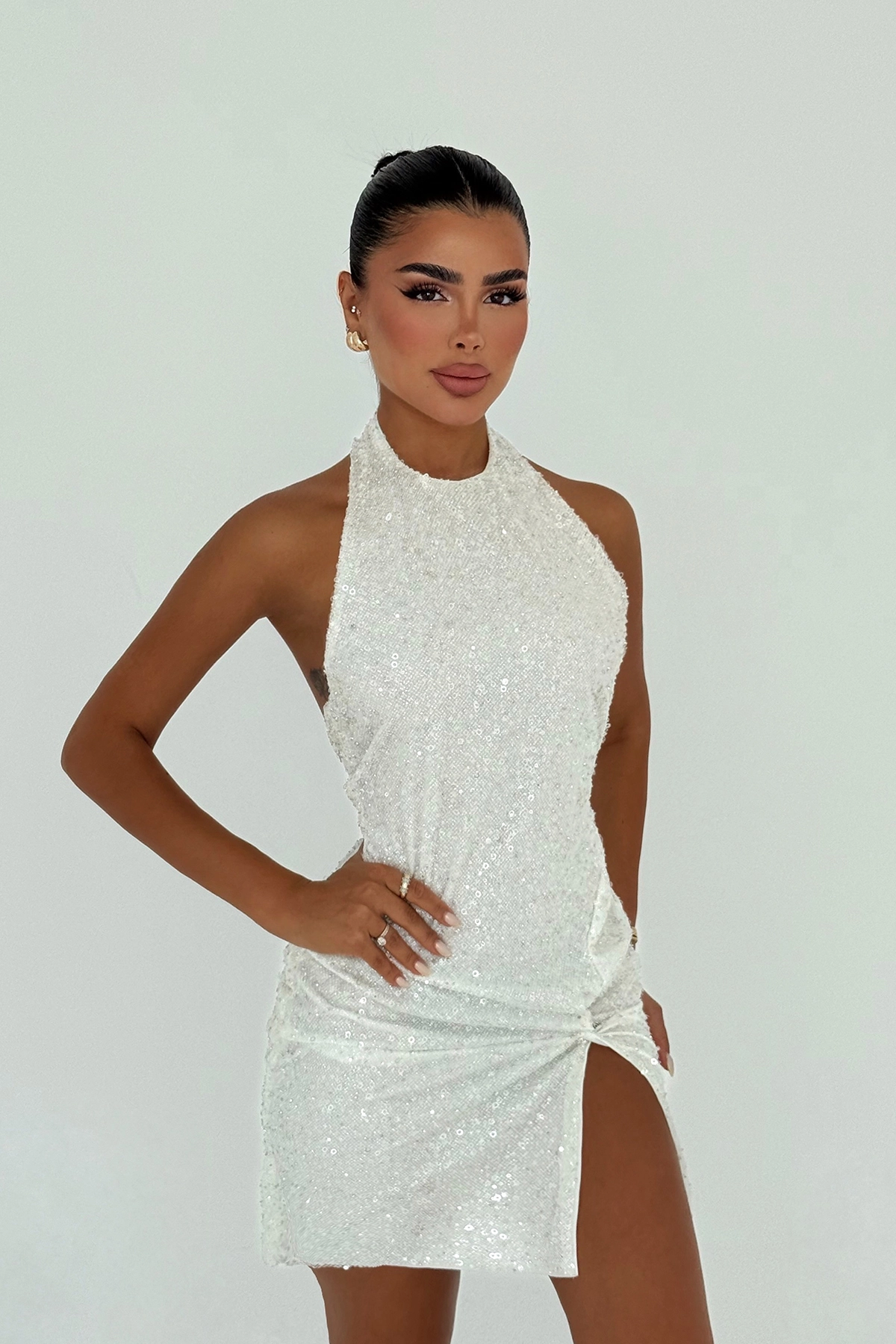 Sleeveless Sequined Bodycon Dress - Producer: EYYO ATELIER - Wholesale Women Clothes - TheBS Women