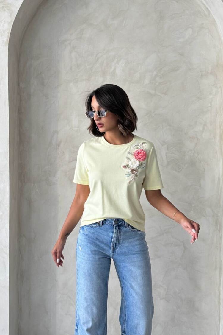 Floral Casual Blouse With Short Sleeves - Producer: Topshow - Wholesale Women Clothes - TheBS Women