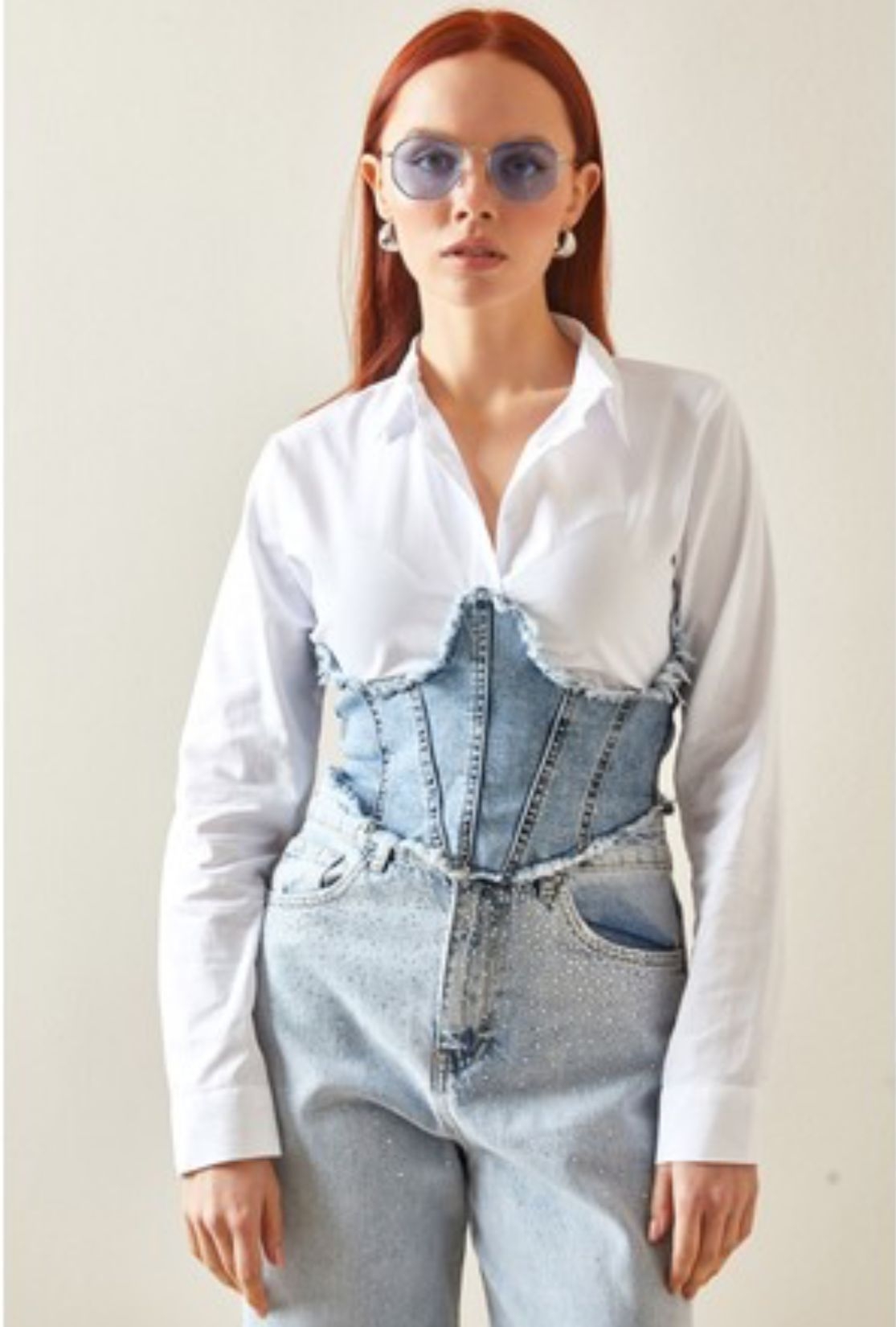 White Slim Fit Streetwear Shirt - Producer: My Jest Fashion - Wholesale Women Clothes - TheBS Women