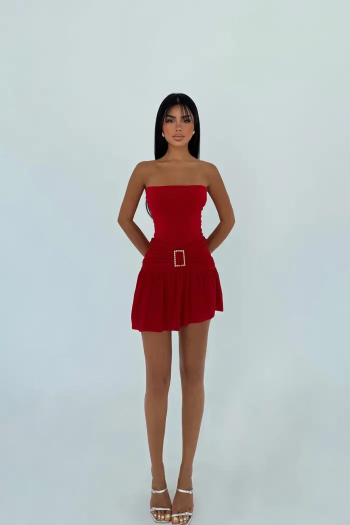 Sexy Glam Strapless Mini Bandeau Dress - Producer: EYYO ATELIER - Wholesale Women Clothes - TheBS Women