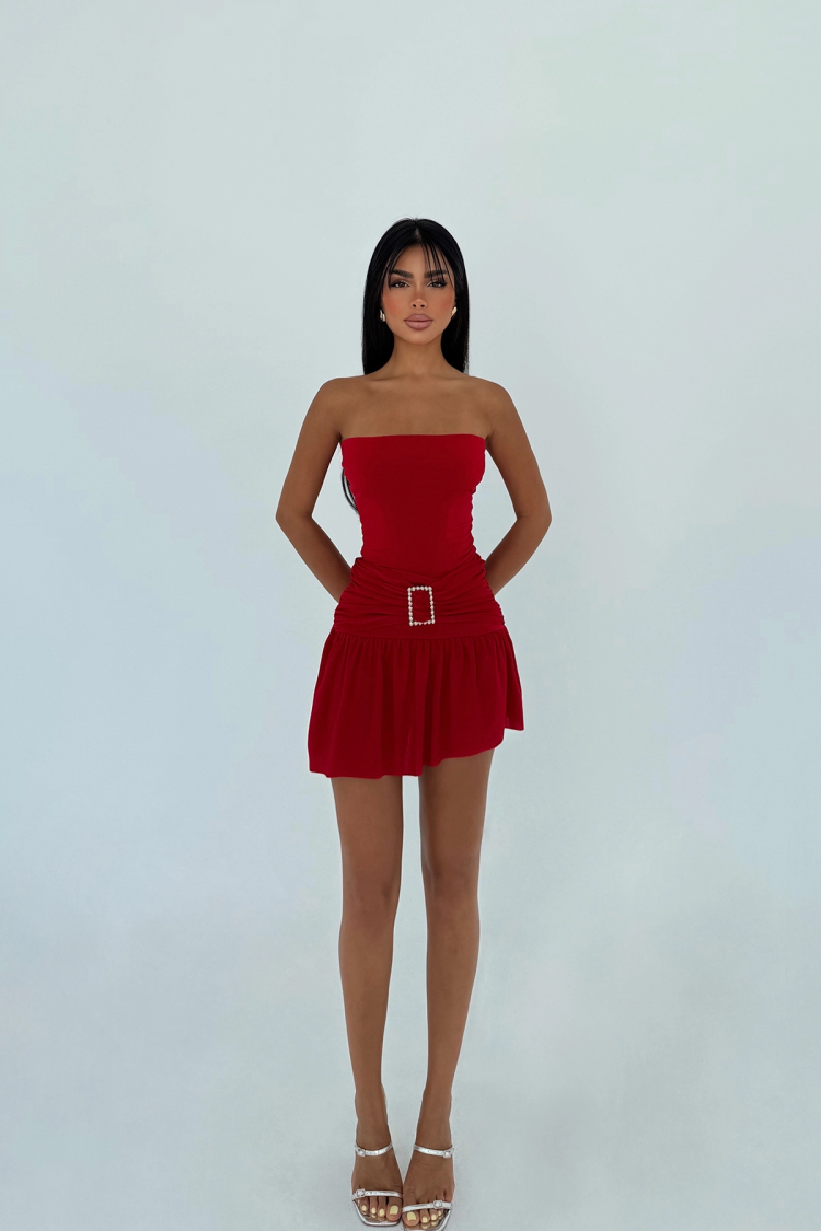 Sexy Glam Strapless Mini Bandeau Dress - Producer: EYYO ATELIER - Wholesale Women Clothes - TheBS Women