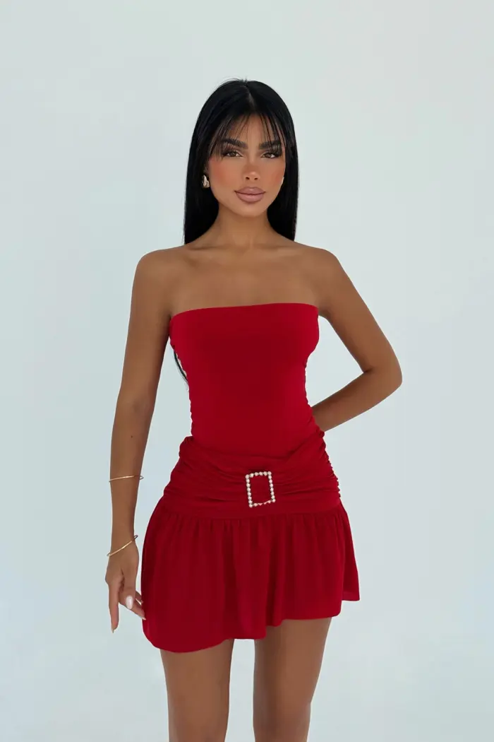 Sexy Glam Strapless Mini Bandeau Dress - Producer: EYYO ATELIER - Wholesale Women Clothes - TheBS Women