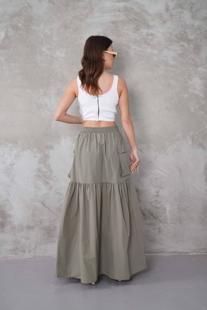 Layered Maxi Skirt With Flap Pockets - Producer: My Jest Fashion - Wholesale Women Clothes - TheBS Women