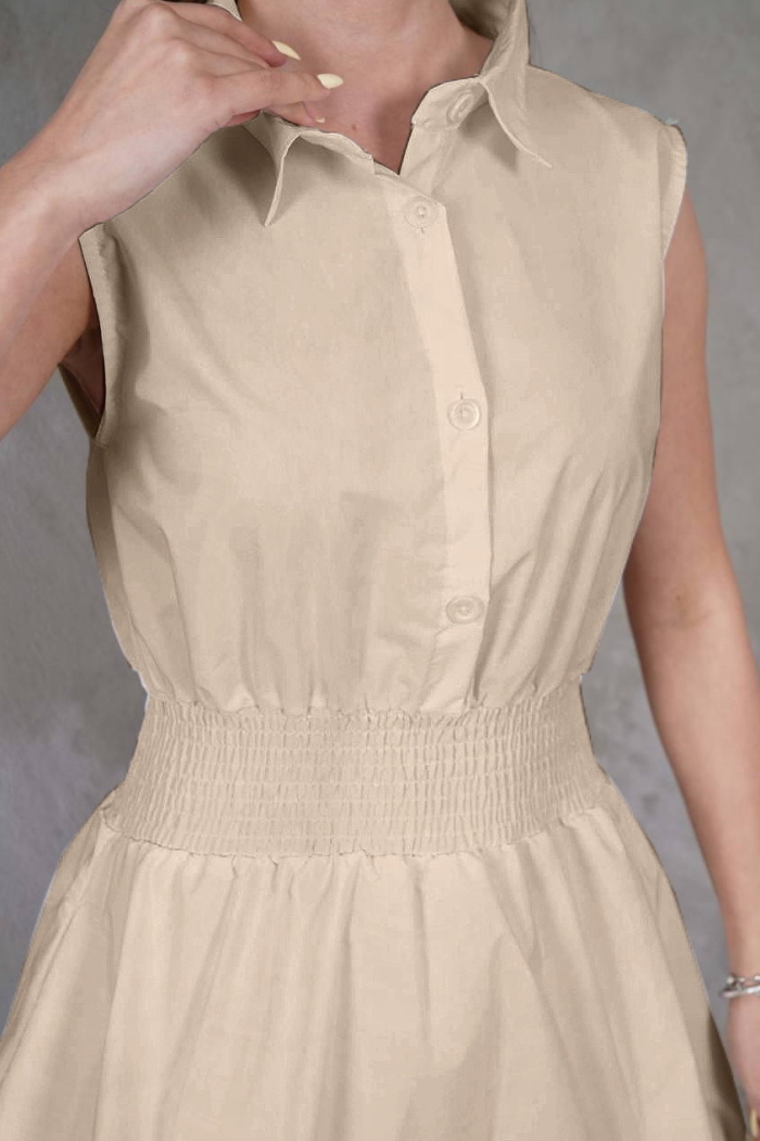 Sleeveless Polo Neck Shirt Dress - Producer: My Jest Fashion - Wholesale Women Clothes - TheBS Women