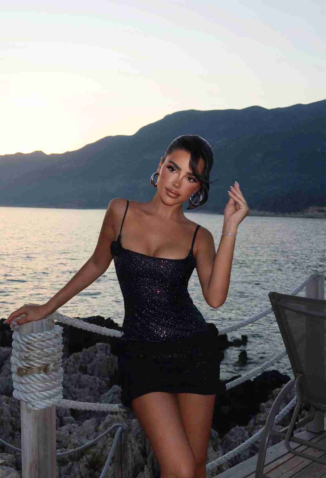Black Sexy Elegant Glam Formal Slip Dress - Brand: EYYO ATELIER - Women & Kids, Baby Clothes Wholesale - TheBS Women