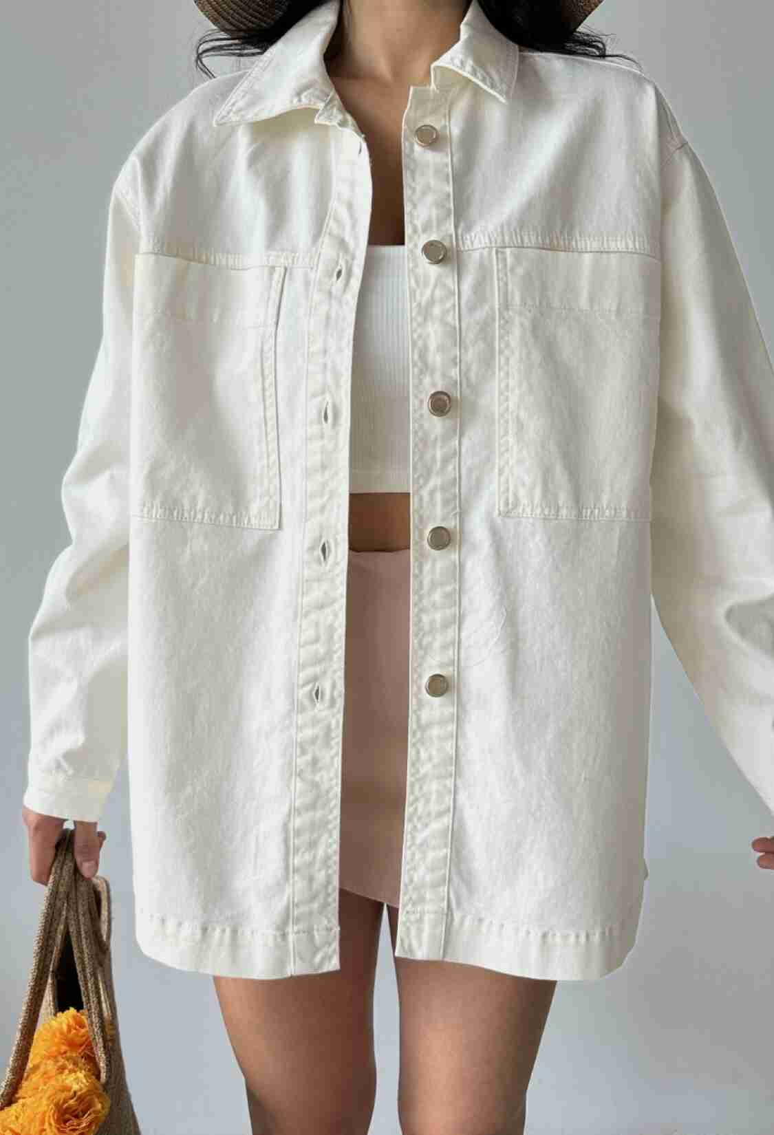 Casual Oversized Shirt With Notched Neck - Brand: XLove - Women & Kids, Baby Clothes Wholesale - TheBS Women