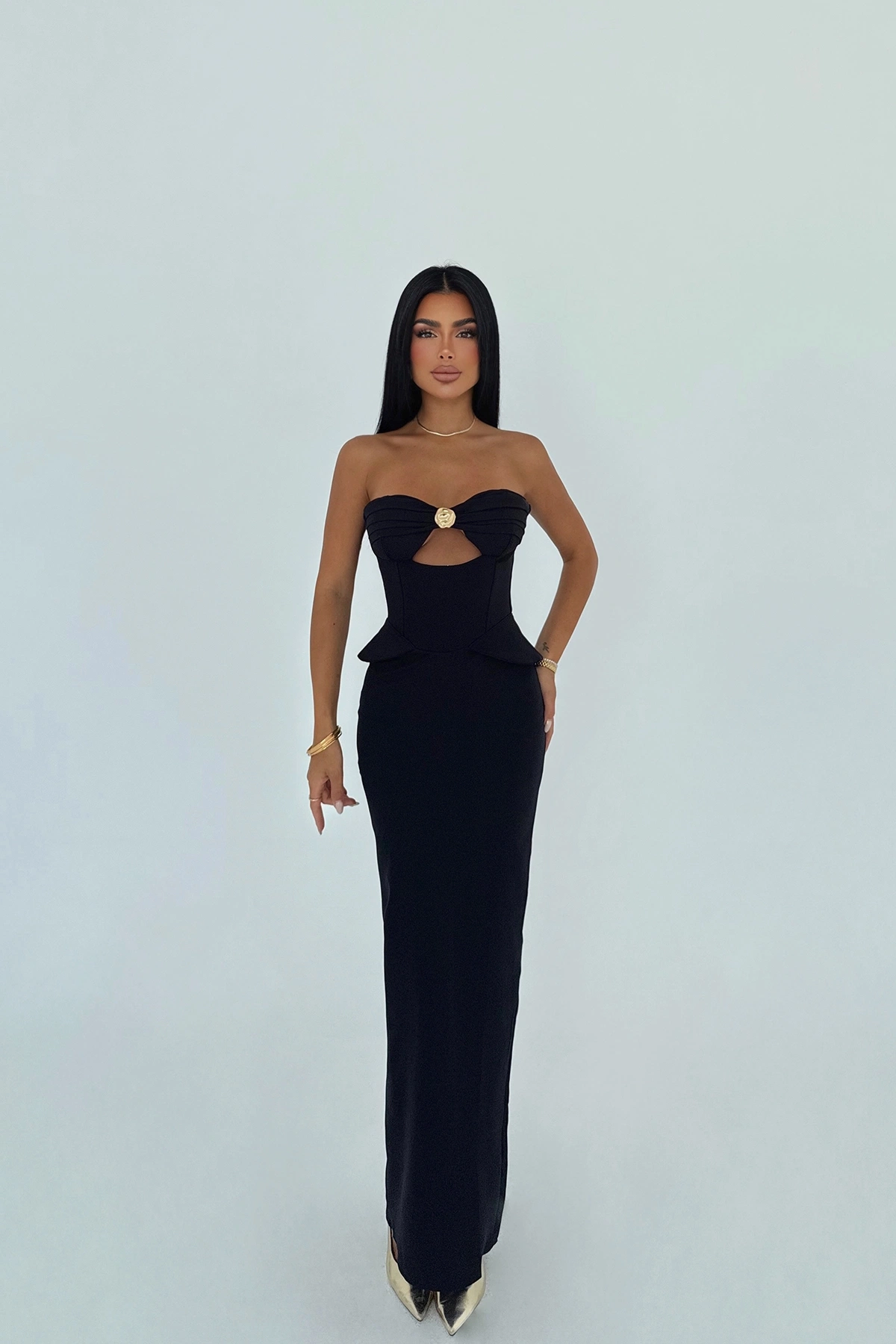 Strapless Bodycon Floor Length Dress - Brand: EYYO ATELIER - Women & Kids, Baby Clothes Wholesale - TheBS Women