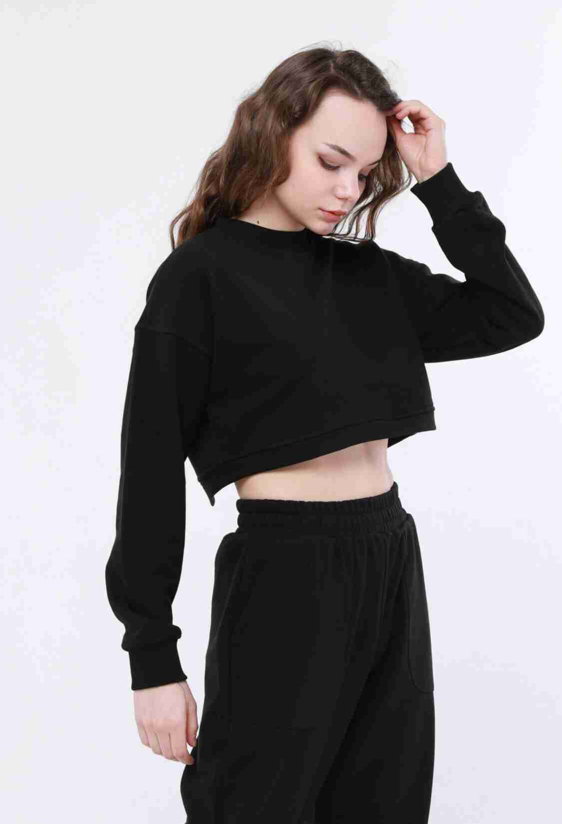 Cross Sweatshirt In Black - Brand: Evable - Women & Kids, Baby Clothes Wholesale - TheBS Women