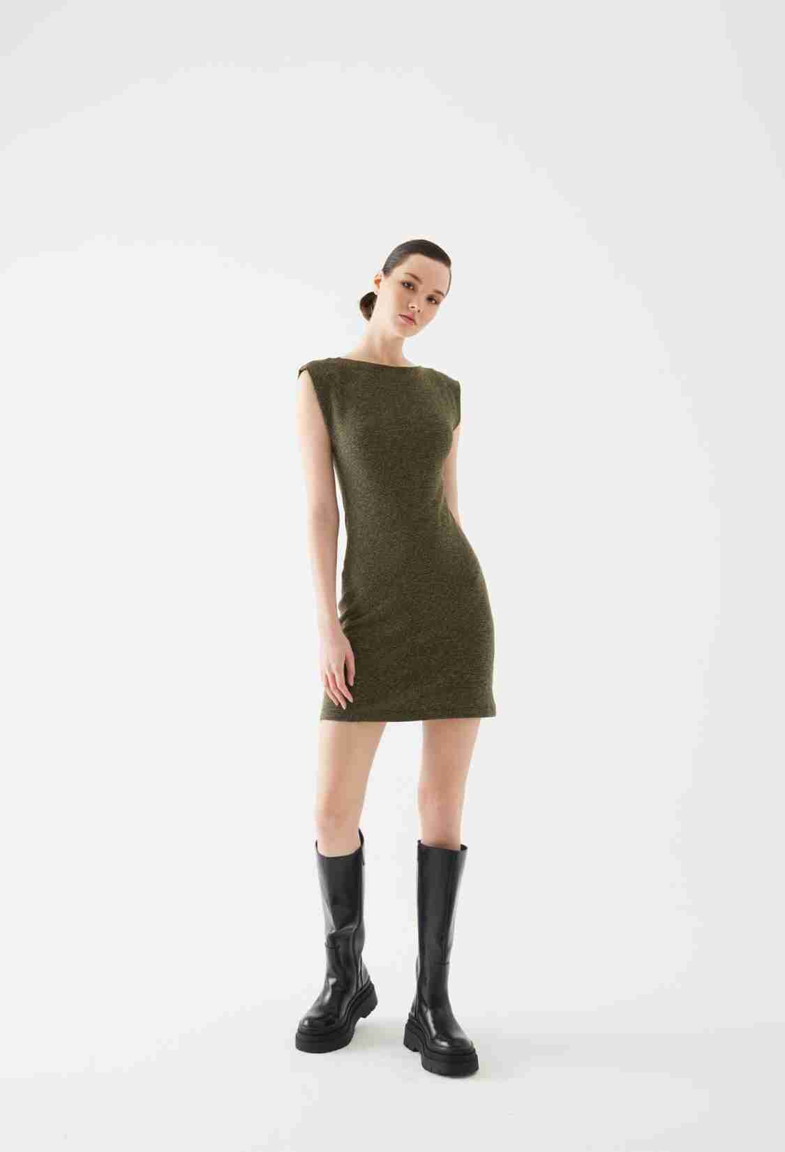 PaddedKnitwear Mini Dress - Brand: Juste - Women & Kids, Baby Clothes Wholesale - TheBS Women