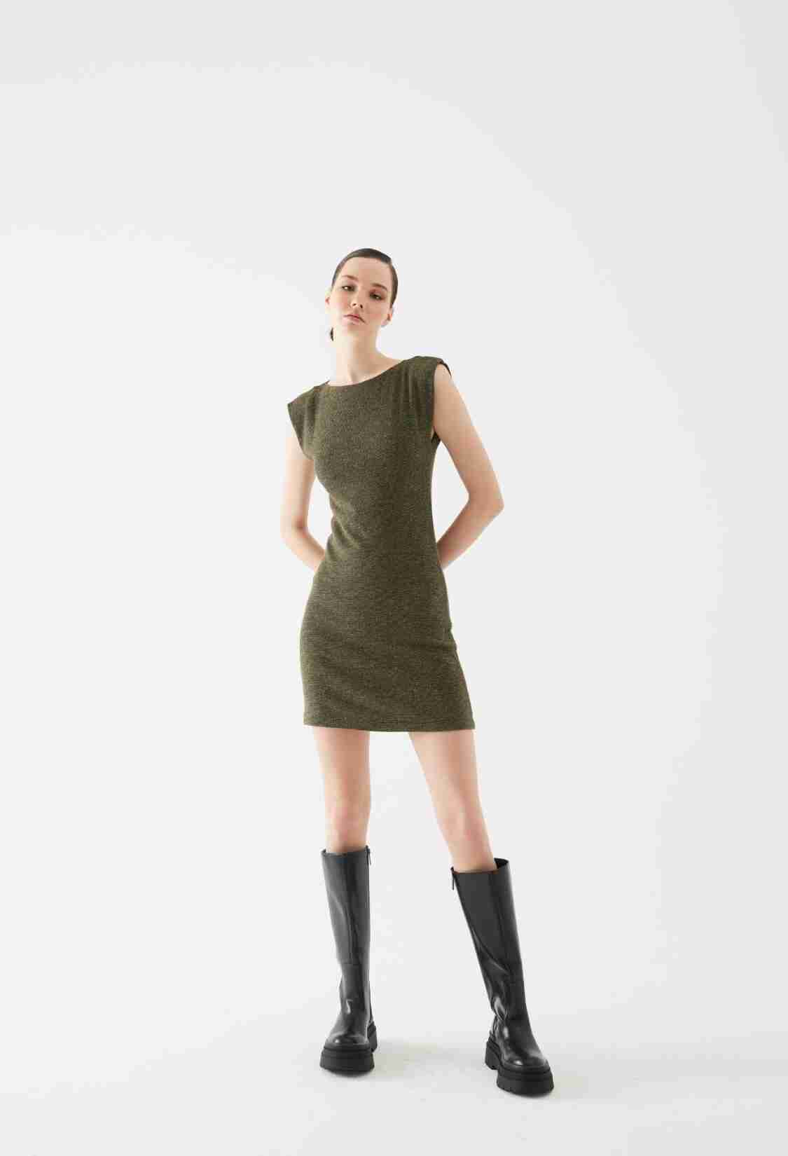 PaddedKnitwear Mini Dress - Brand: Juste - Women & Kids, Baby Clothes Wholesale - TheBS Women