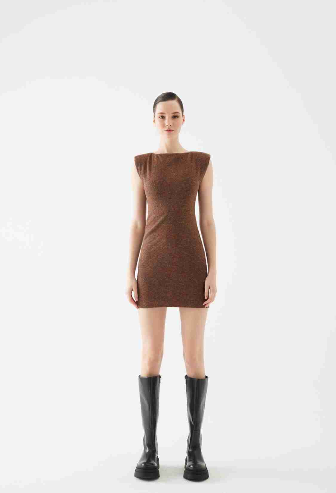 PaddedKnitwear Mini Dress - Brand: Juste - Women & Kids, Baby Clothes Wholesale - TheBS Women