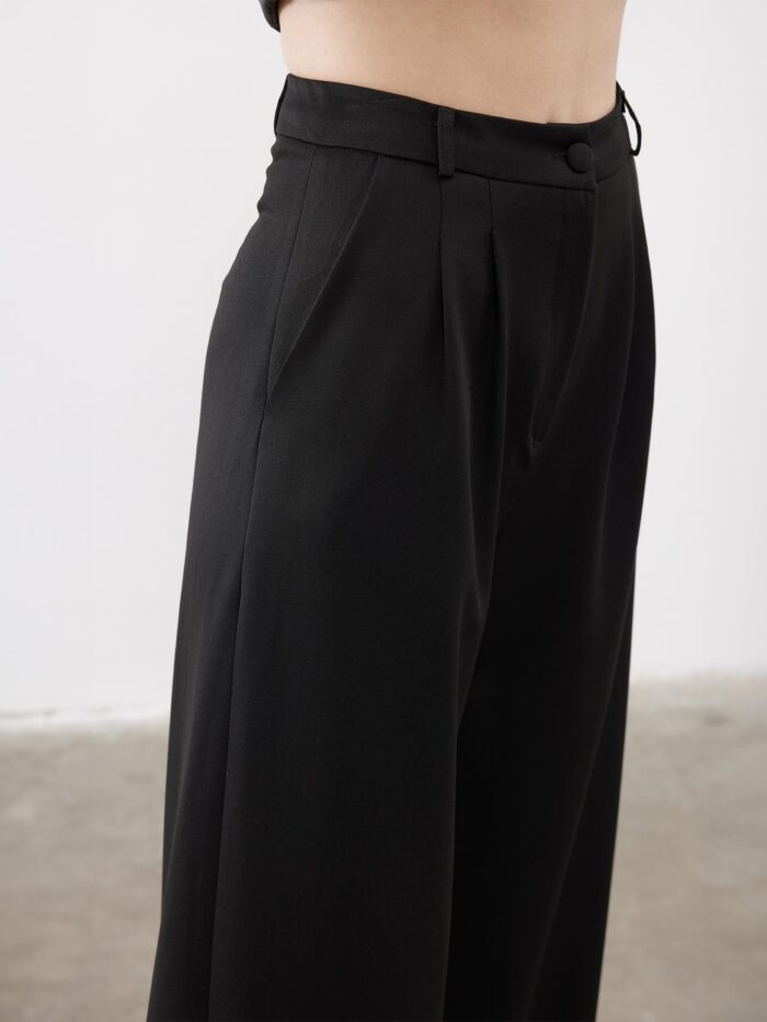 Pleat Detailed Palazzo Trousers - Producer: Juste - Wholesale Women Clothes - TheBS Women