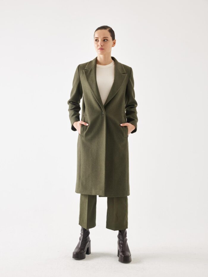 Single Button Detailed Stash Coat - Producer: Juste - Wholesale Women Clothes - TheBS Women