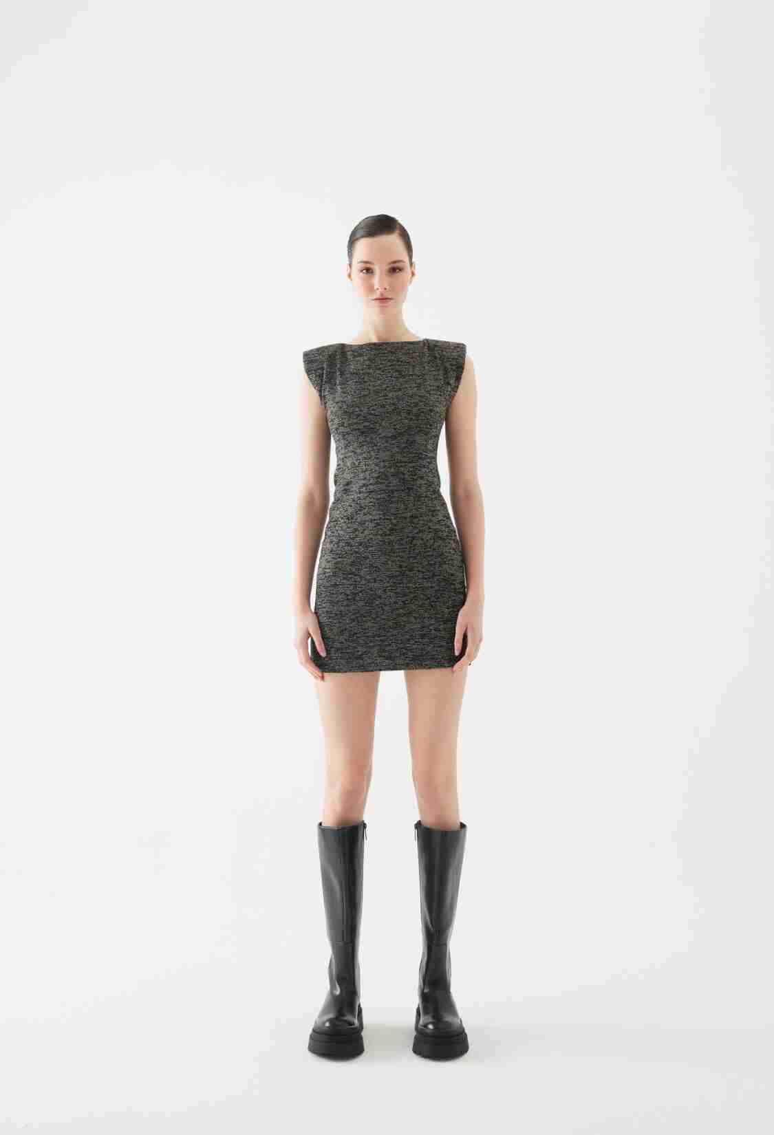 PaddedKnitwear Mini Dress - Brand: Juste - Women & Kids, Baby Clothes Wholesale - TheBS Women
