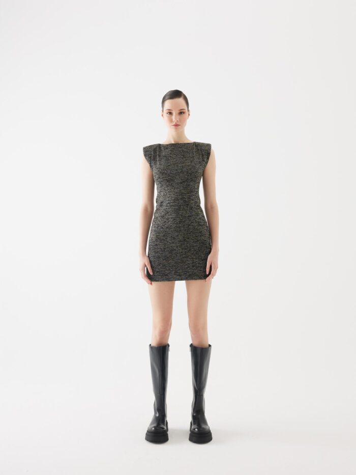PaddedKnitwear Mini Dress - Producer: Juste - Wholesale Women Clothes - TheBS Women