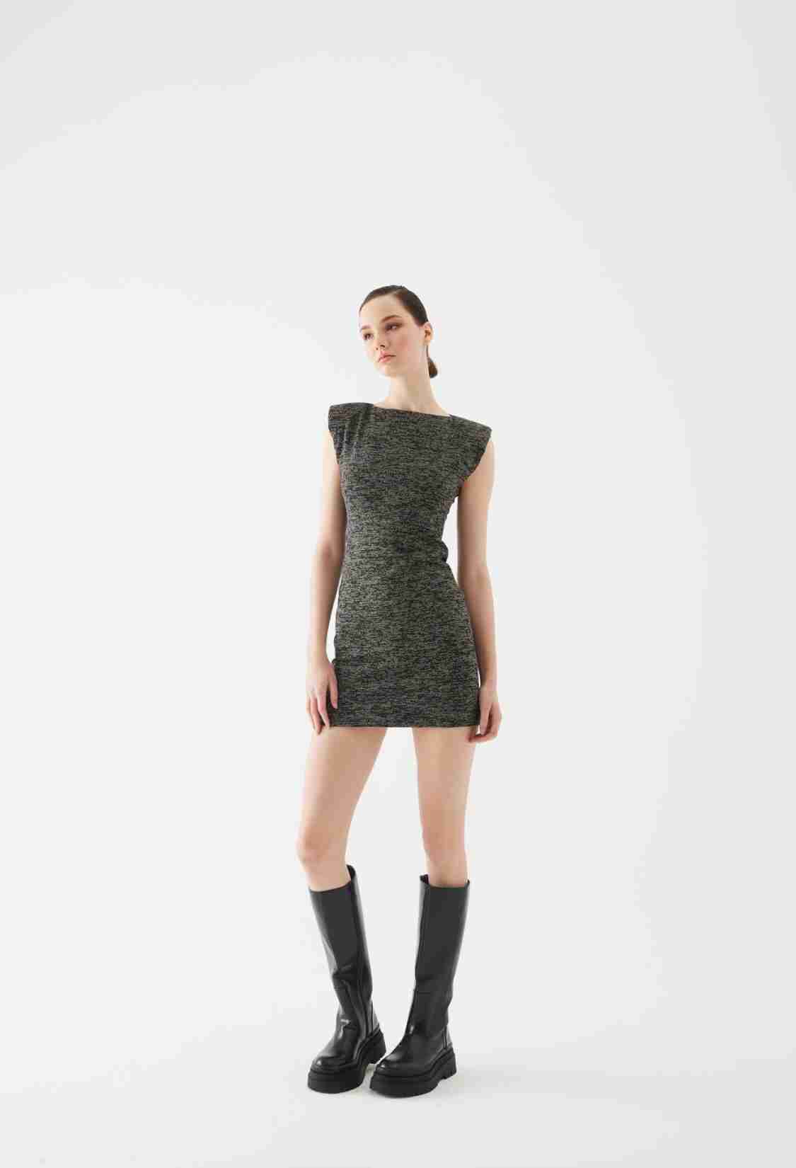 PaddedKnitwear Mini Dress - Brand: Juste - Women & Kids, Baby Clothes Wholesale - TheBS Women
