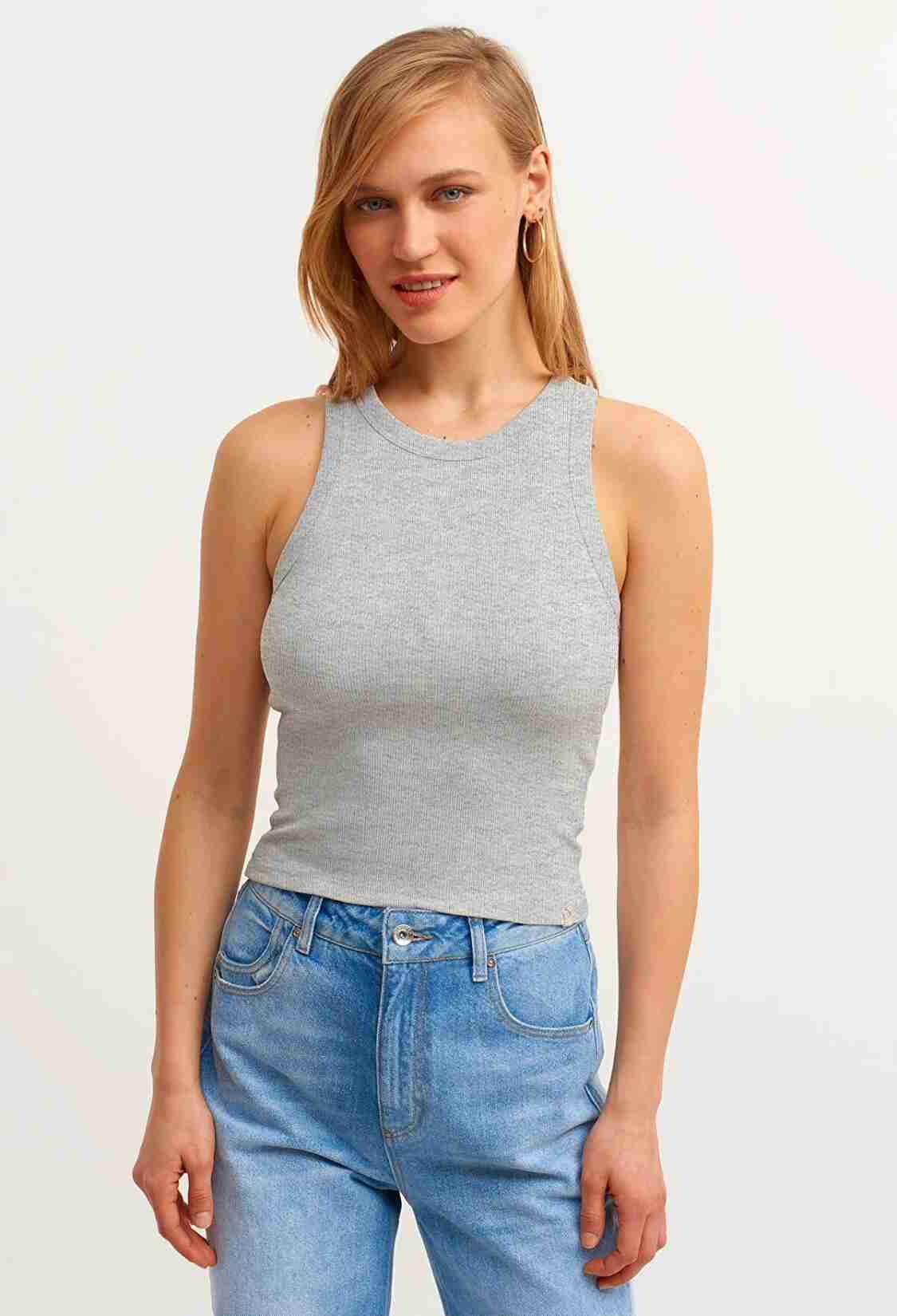 Ribbed Halter Neck Knitted Undershirt - Brand: la & vetta - Women & Kids, Baby Clothes Wholesale - TheBS Women
