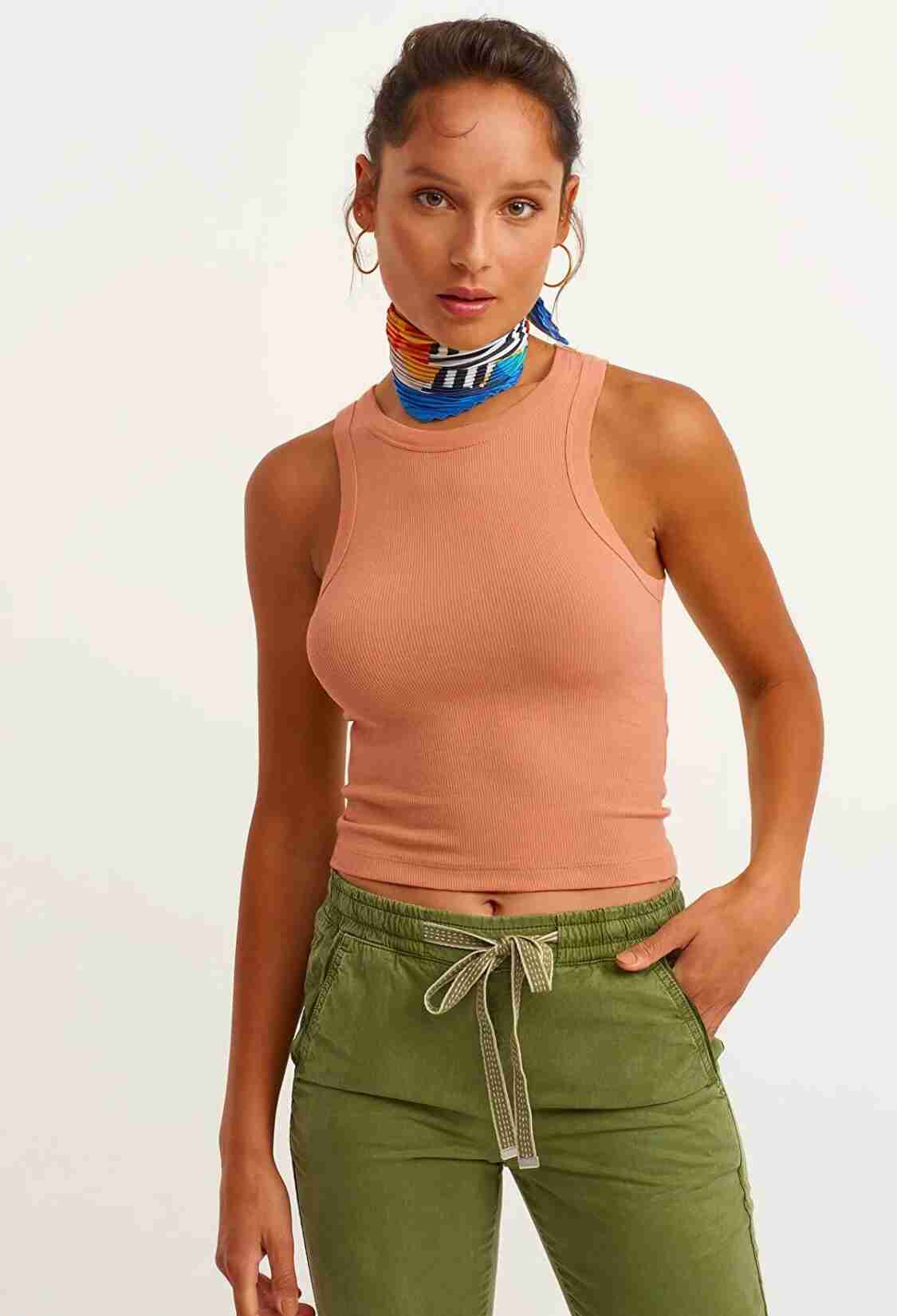 Ribbed Halter Neck Knitted Undershirt - Brand: la & vetta - Women & Kids, Baby Clothes Wholesale - TheBS Women