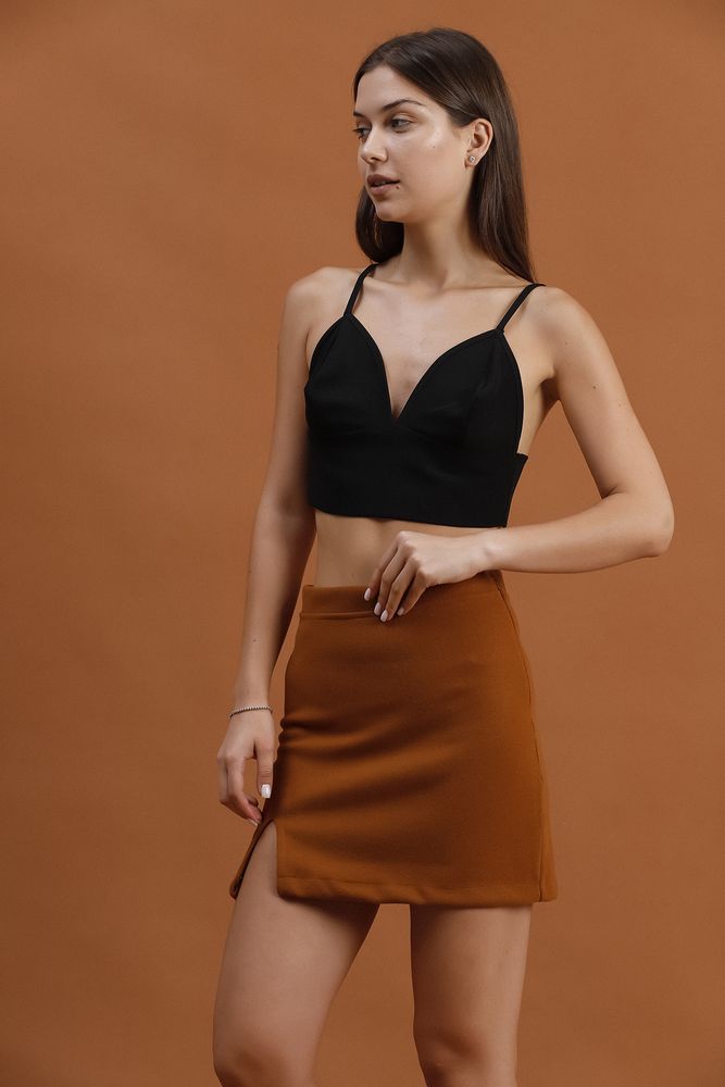 Slit Detailed Mini Skirt - Producer: Topshow - Wholesale Women Clothes - TheBS Women