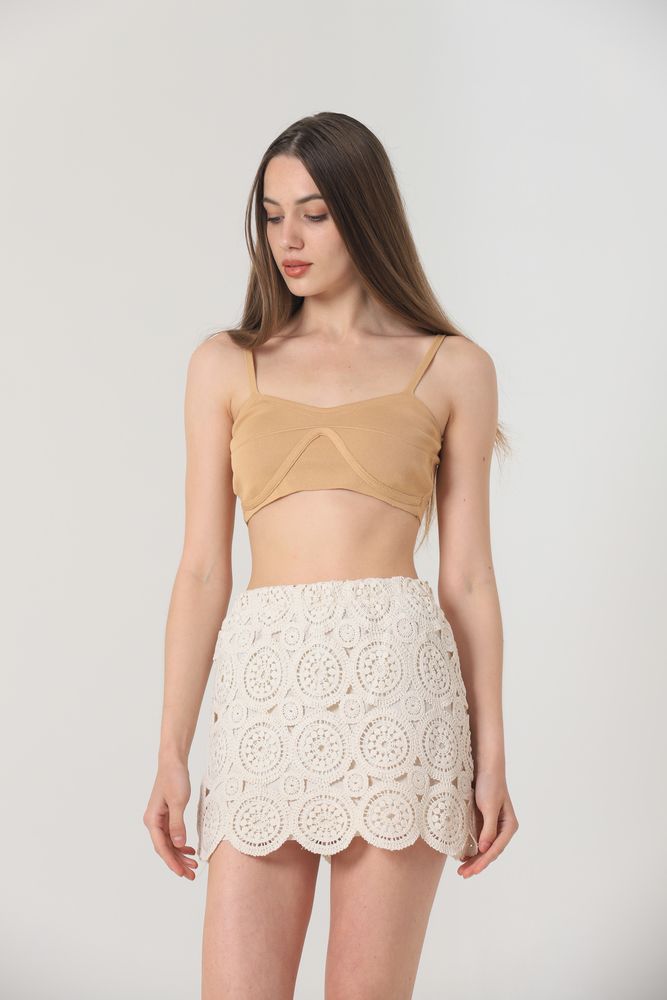 Lace Above Knee Skirt - Raw - Producer: Topshow - Wholesale Women Clothes - TheBS Women