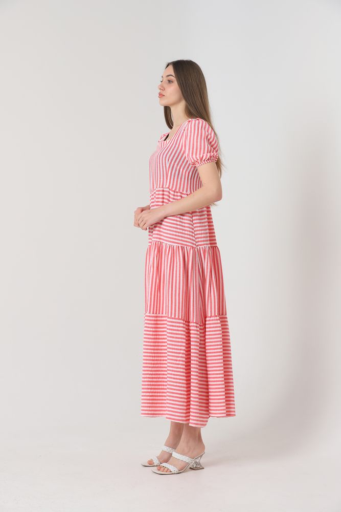 Striped Long Dress - Producer: Topshow - Wholesale Women Clothes - TheBS Women