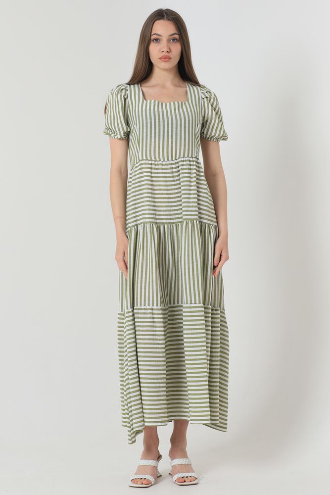 Striped Long Dress - Producer: Topshow - Wholesale Women Clothes - TheBS Women