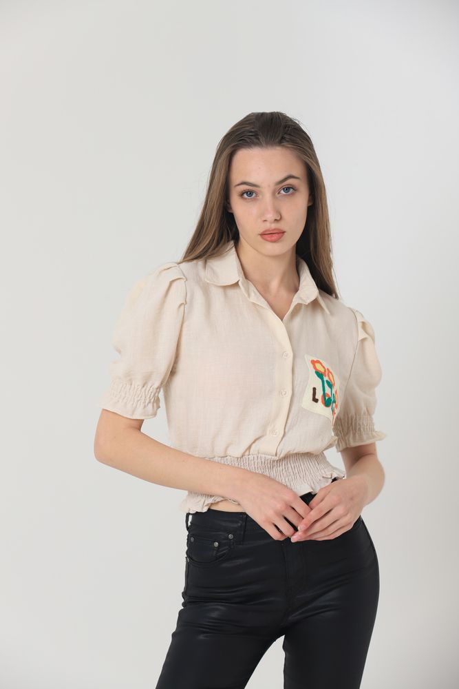 Pocket Embroidered Shirt - Producer: Topshow - Wholesale Women Clothes - TheBS Women