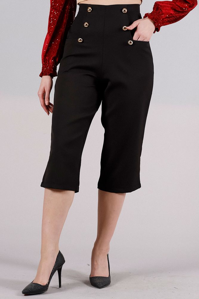 Buttoned Pocket Casual Trousers - Producer: Topshow - Wholesale Women Clothes - TheBS Women