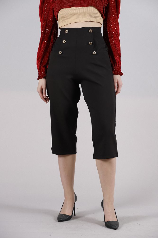 Buttoned Pocket Casual Trousers - Producer: Topshow - Wholesale Women Clothes - TheBS Women