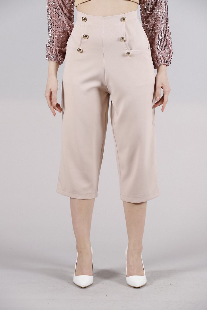 Powder F-996 Ornamental Buttoned L Pocket Casual Trousers - Producer: Topshow - Wholesale Women Clothes - TheBS Women
