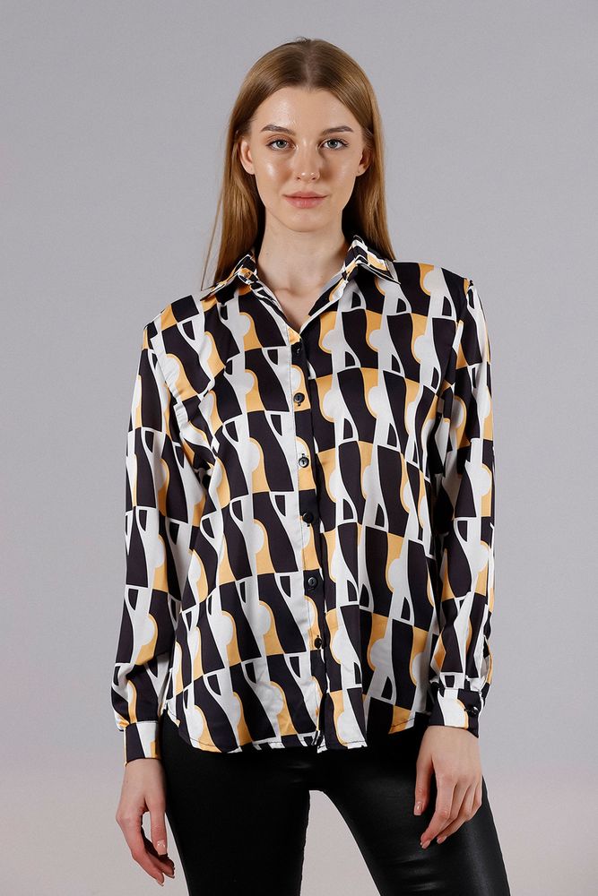 Geometry Printed Shirt - Producer: Topshow - Wholesale Women Clothes - TheBS Women