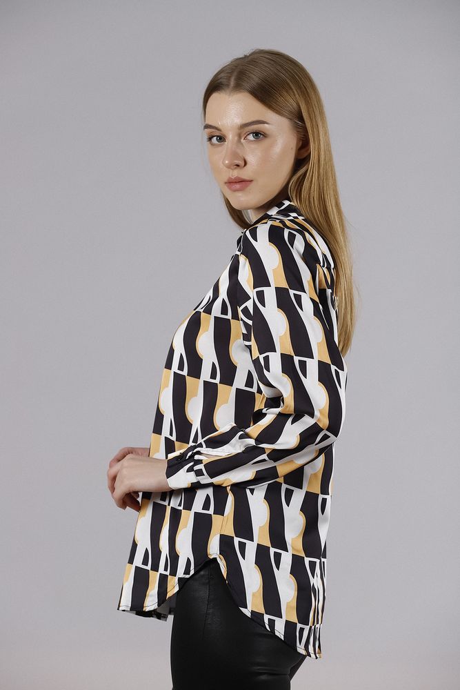 Geometry Printed Shirt - Producer: Topshow - Wholesale Women Clothes - TheBS Women