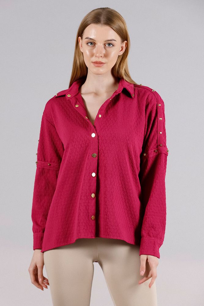 Drop Detailed Shirt - Producer: Topshow - Wholesale Women Clothes - TheBS Women