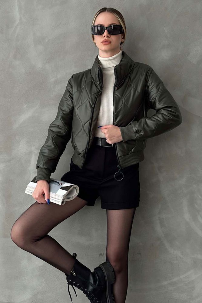 F1192 Zippered Leather Coat - Producer: Topshow - Wholesale Women Clothes - TheBS Women