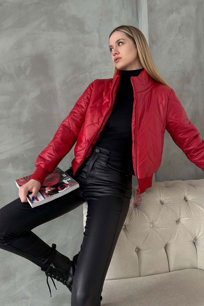 F1192 Zippered Leather Coat - Producer: Topshow - Wholesale Women Clothes - TheBS Women