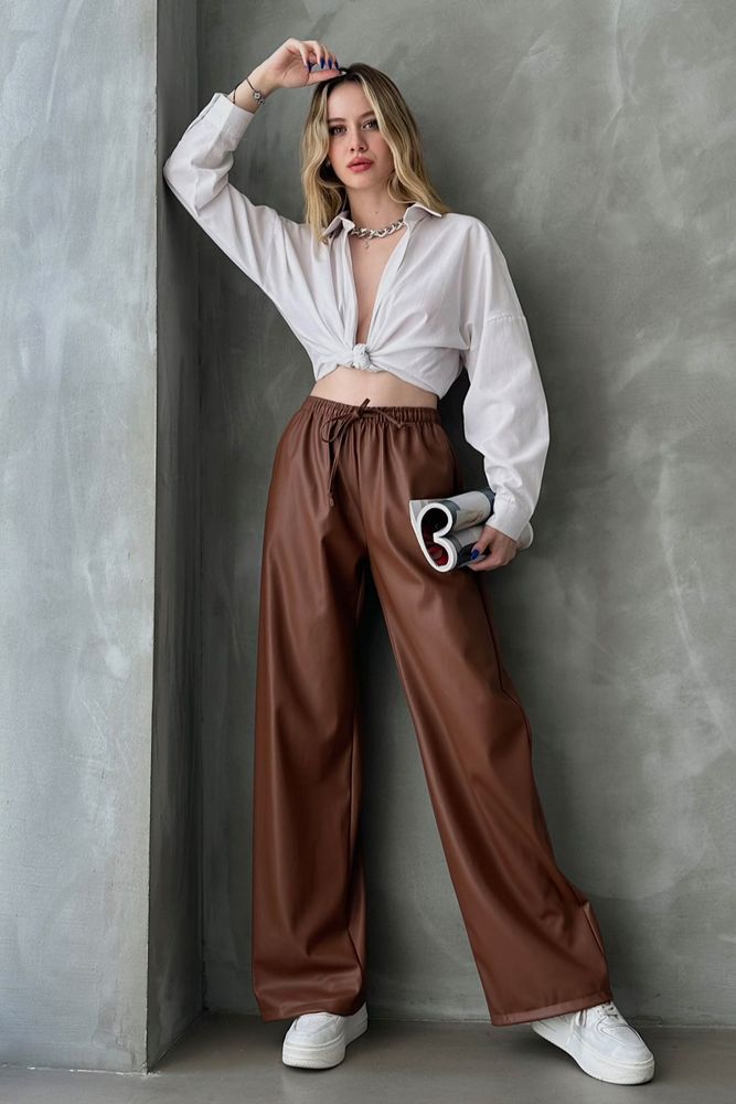 Taba F 1571 Leather Trousers - Producer: Topshow - Wholesale Women Clothes - TheBS Women