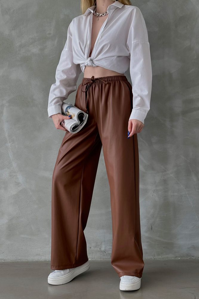 Taba F 1571 Leather Trousers - Producer: Topshow - Wholesale Women Clothes - TheBS Women