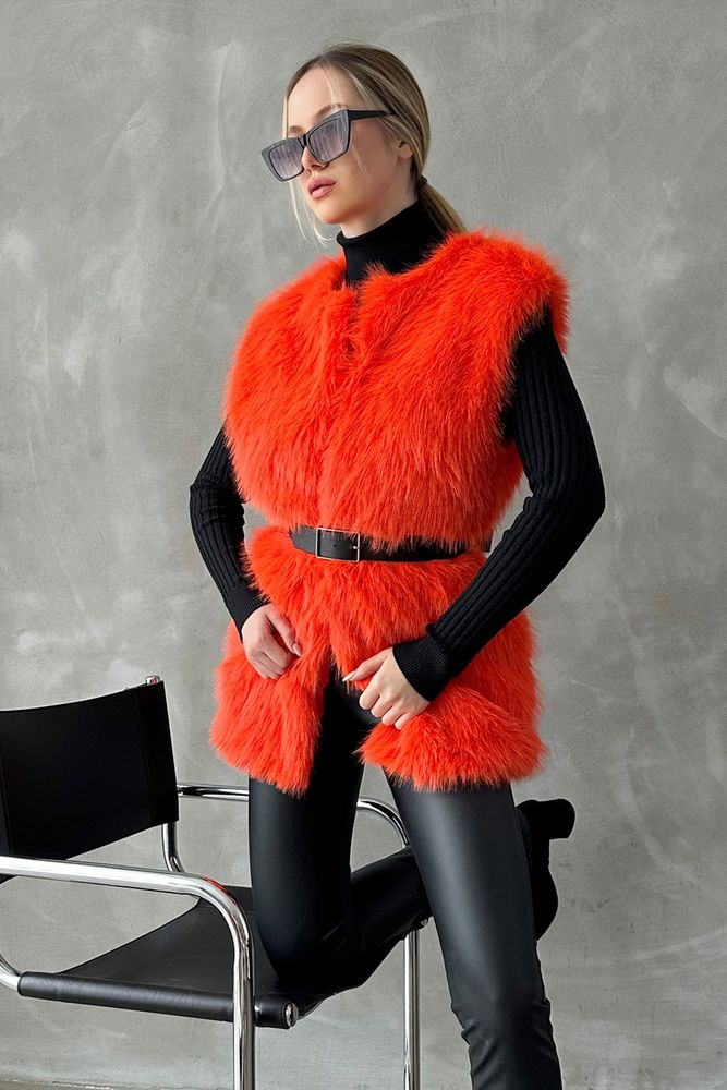 Oranj F 1567 Feather Vest - Producer: Topshow - Wholesale Women Clothes - TheBS Women