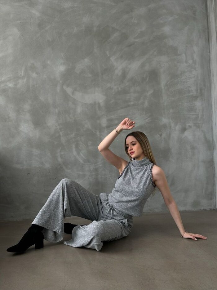Gray Knitwear Trousers - Producer: Topshow - Wholesale Women Clothes - TheBS Women