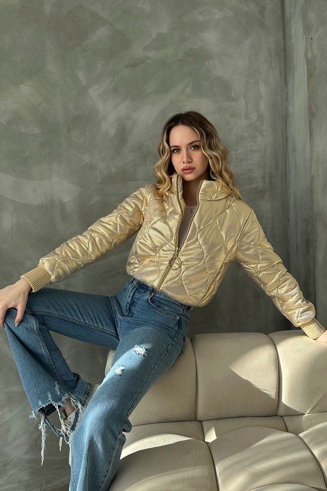 Zippered Shiny Coat - Producer: Topshow - Wholesale Women Clothes - TheBS Women