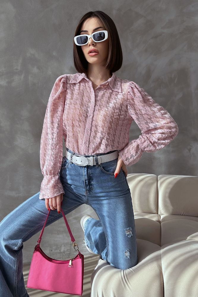 Powder F 1472 Tulle Embroidery - Producer: Topshow - Wholesale Women Clothes - TheBS Women