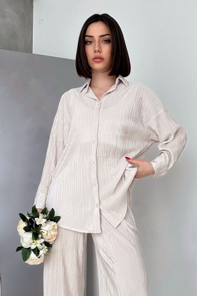 Taş F 1426 Accordion Shirt - Producer: Topshow - Wholesale Women Clothes - TheBS Women
