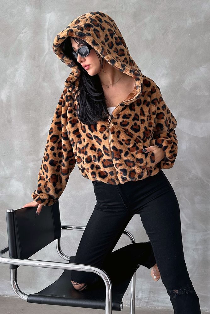 Leopard Patterned Coat - Producer: Topshow - Wholesale Women Clothes - TheBS Women