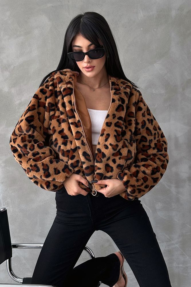 Leopard Patterned Coat - Producer: Topshow - Wholesale Women Clothes - TheBS Women