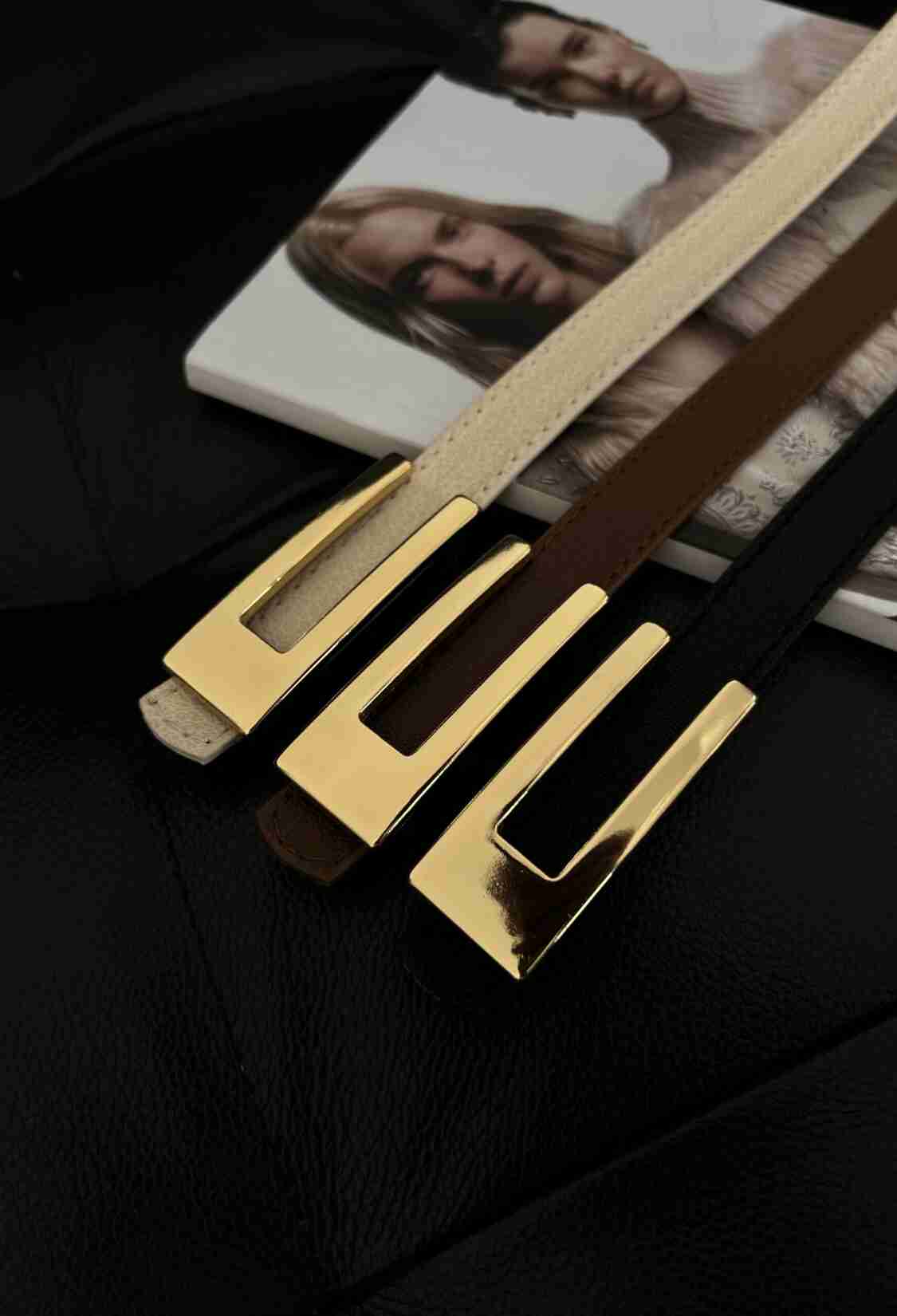 Thin Women's Belt With Design Buckle - Brand: Fiori - Women & Kids, Baby Clothes Wholesale - TheBS Women