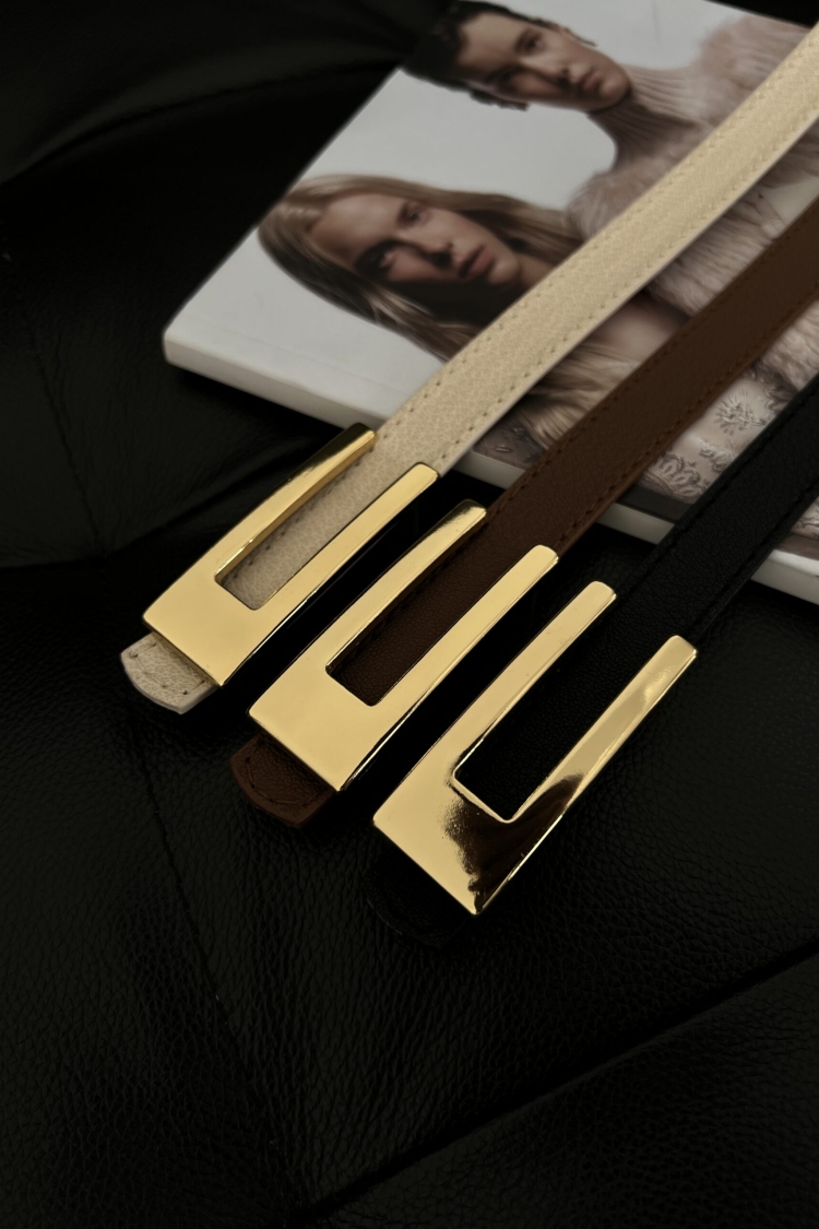 Thin Women's Belt With Design Buckle - Brand: Fiori - Women & Kids, Baby Clothes Wholesale - TheBS Women